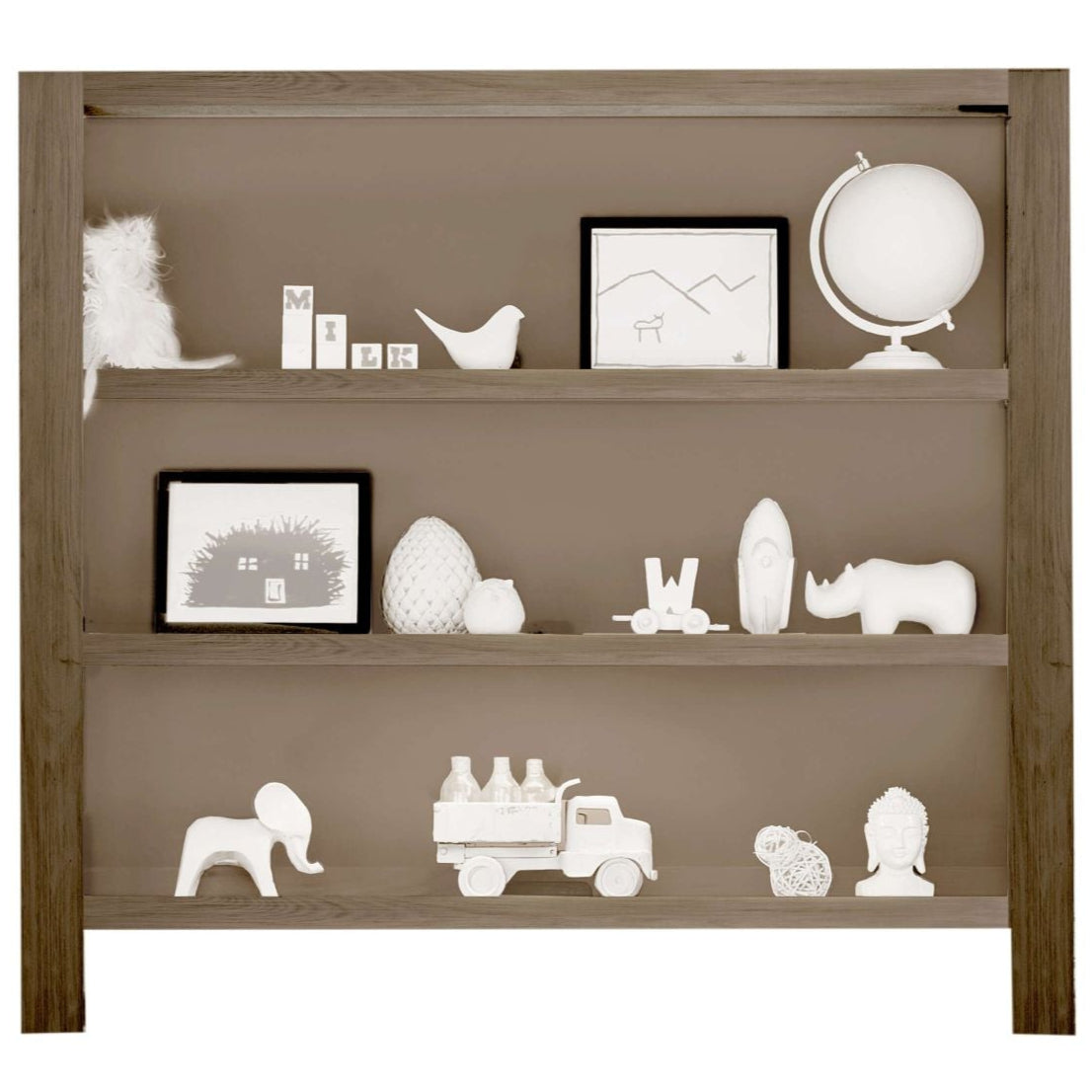 Shop the trend-setting rustic farmhouse bookcase hutch from the RELIC collection by Milk Street Baby.