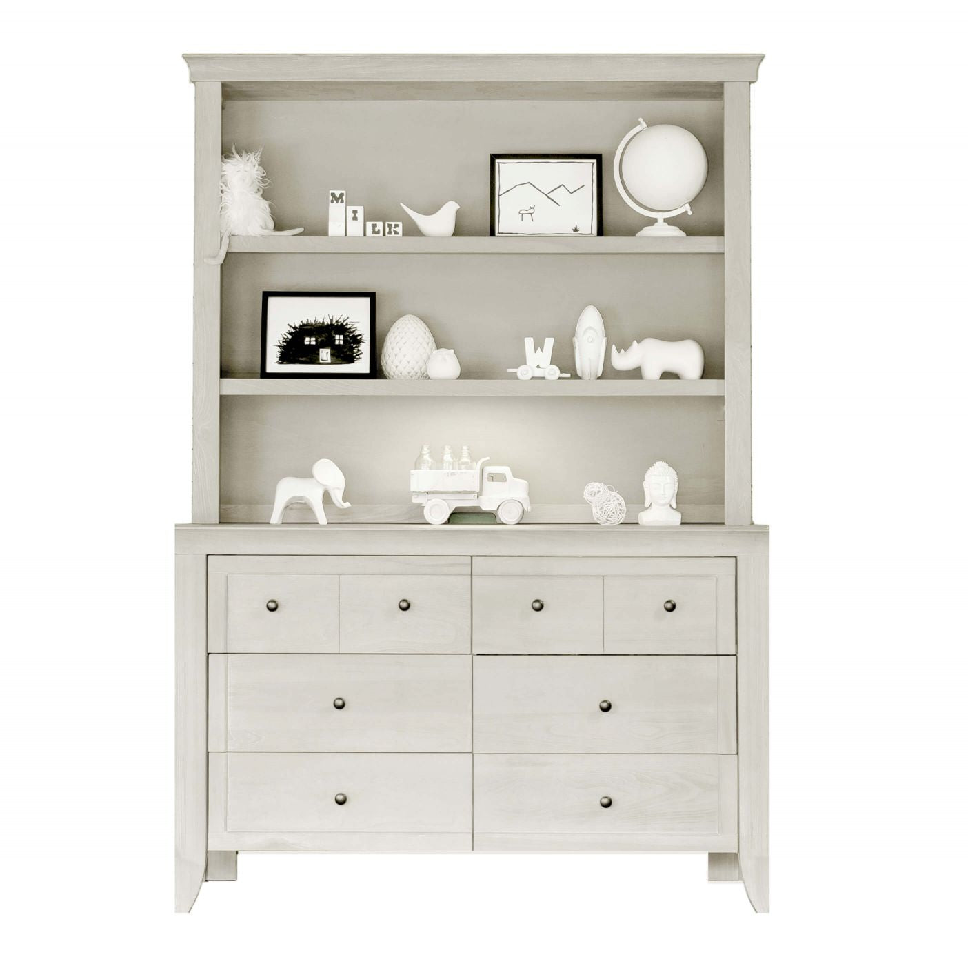 Shop the trend-setting vintage style hutch bookcase from the CAMEO collection by Milk Street Baby.