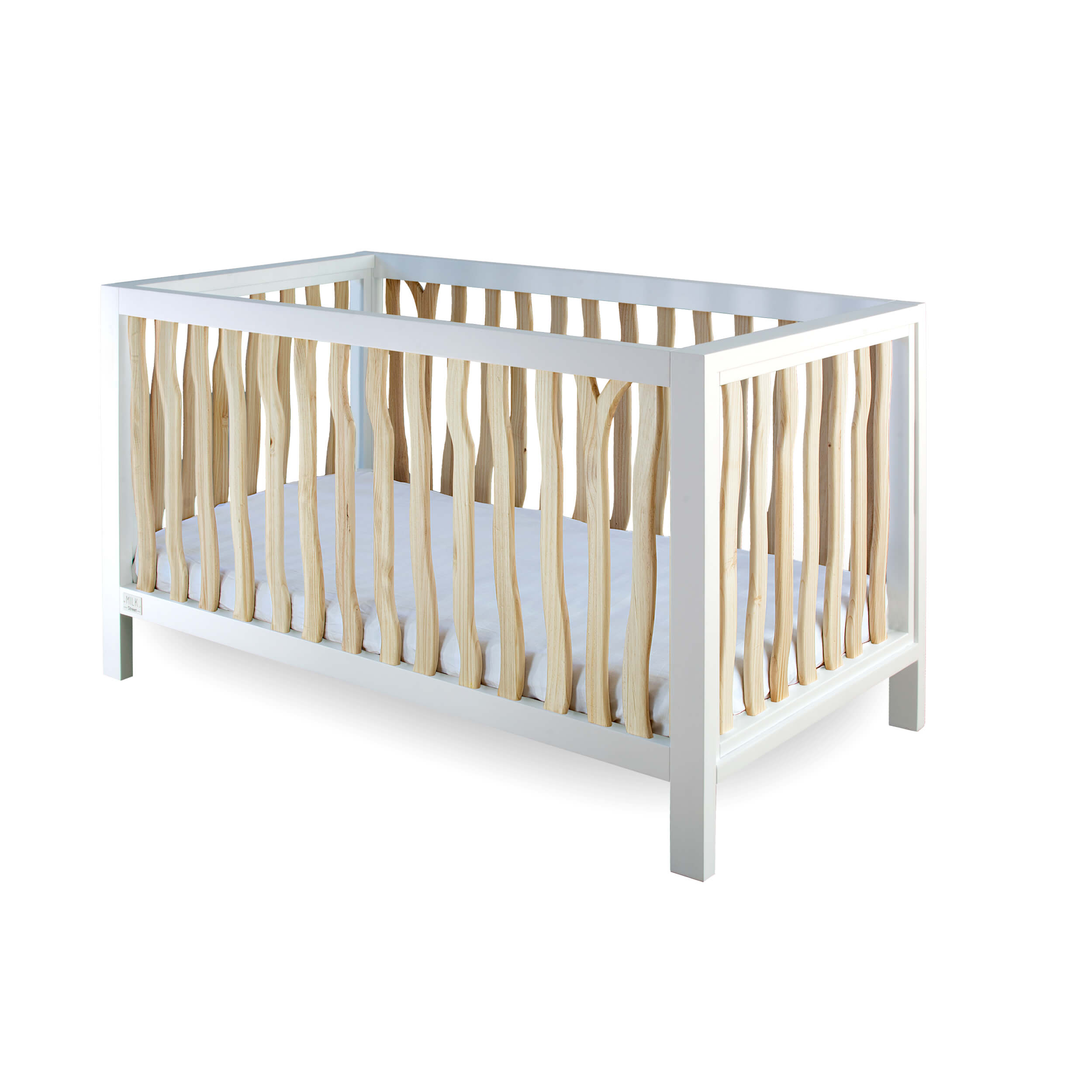 Milk Street Baby Branch Natural Pine & Snow Convertible Crib