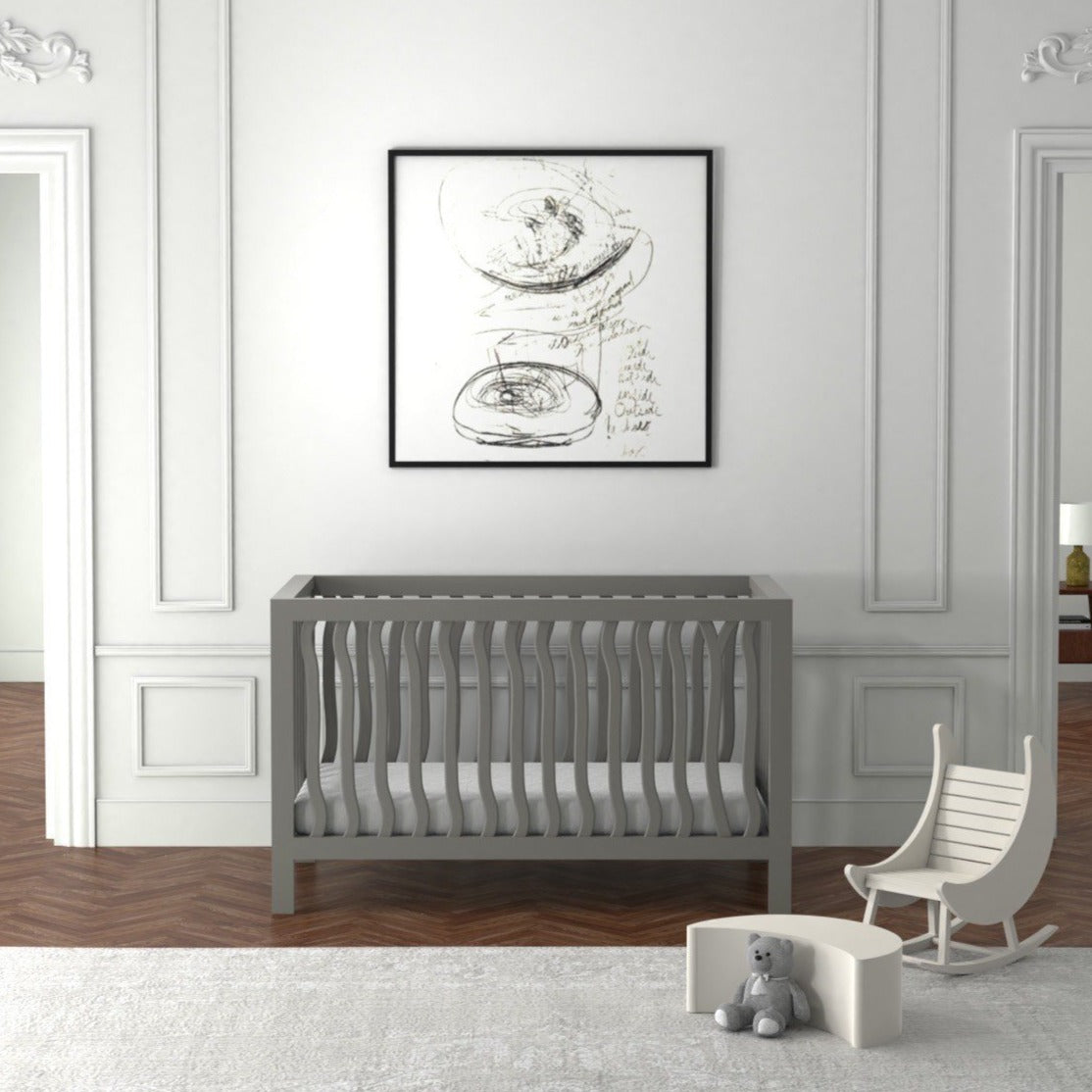 Shop the trend-setting boho crib from the BRANCH collection by Milk Street Baby.