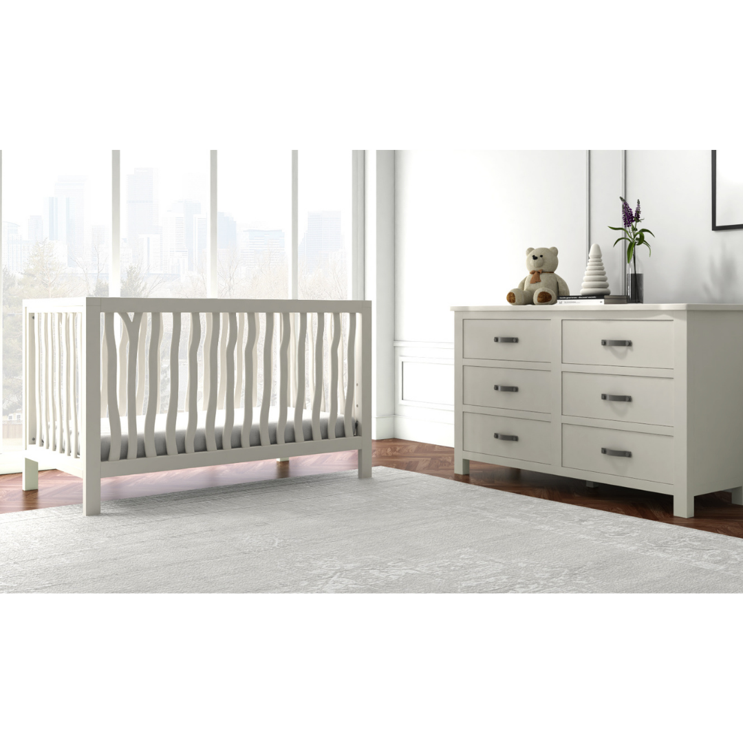 Shop the trend-setting boho crib from the BRANCH collection by Milk Street Baby.