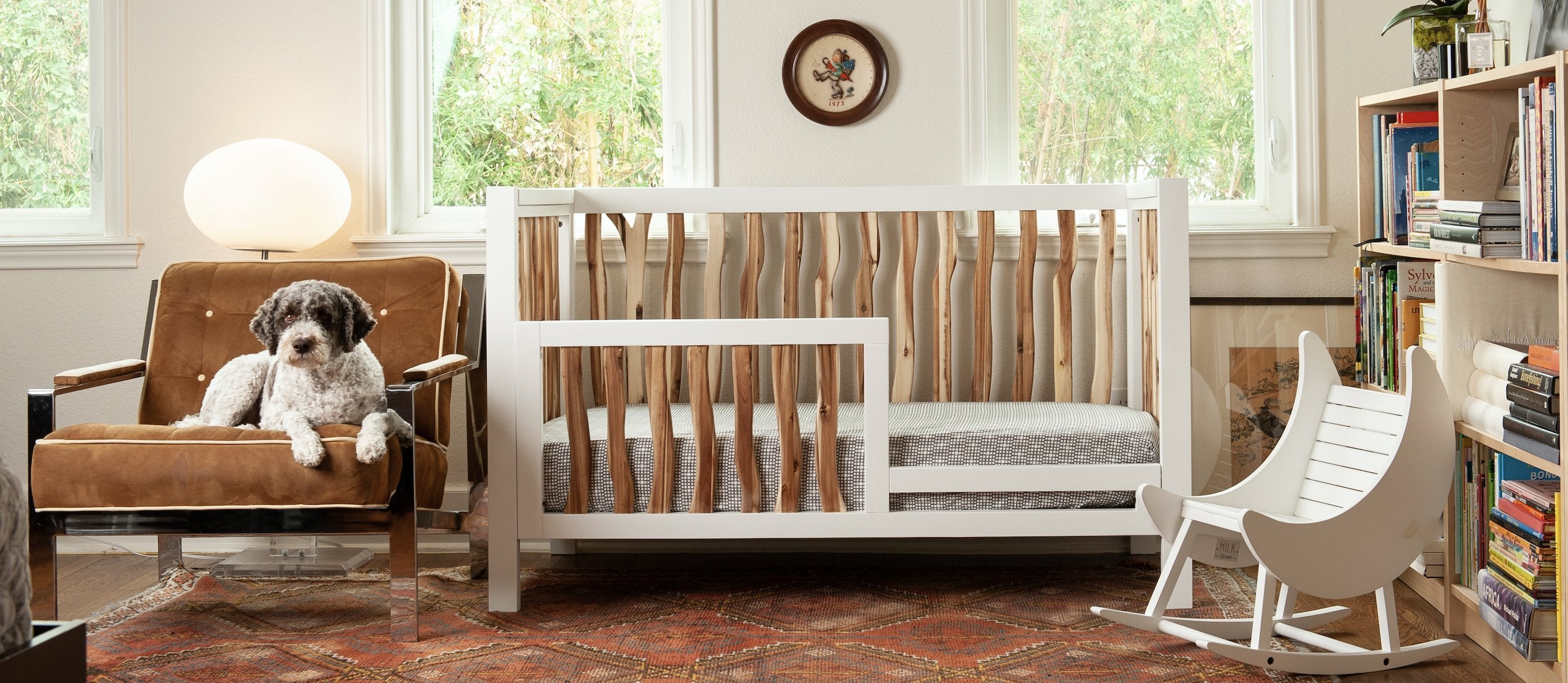 boho crib and dresser set Branch Convertible Crib, Natural/Snow