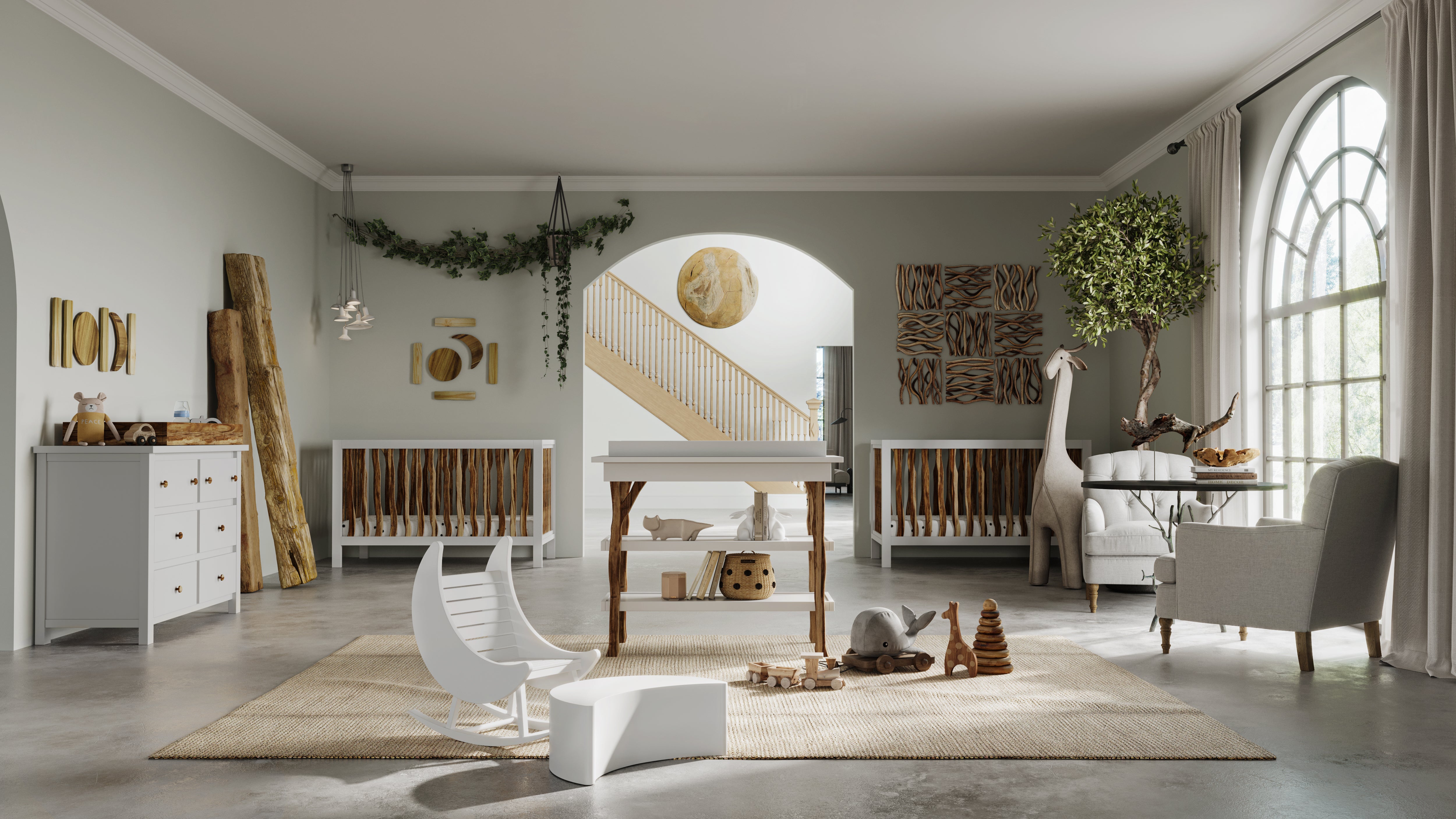 branch collection boho nursery acacia crib